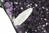 Amethyst Geode Section With Metal Stand - Uruguay #153462-3